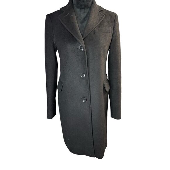 Ralph Lauren Lauren Wool-blend › Reefer Coat In Black sz 0 - Picture 3 of 16